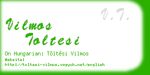 vilmos toltesi business card